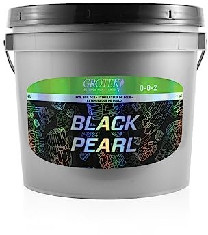 GROWMANIA Abono Orgánico Black Pearl Organics de Grotek 4L | Fertilizante para Mejorar Sustrato de Plantas y Cultivos | Abono con Nutrientes