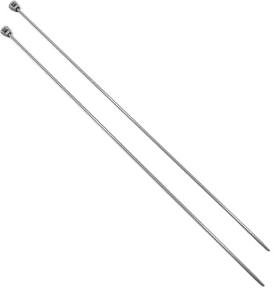 Par de Agujas de Tejer Punto 3mm x 35cm, Agujas Largas, Ideal para Proyectos de Tejido, Adecuadas para Principiantes y Expertos, (1 Par, 3mm x 35cm)