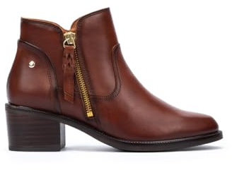 Pikolinos Botines de tacón en Cuero BACAROT para Mujer Color Cognac