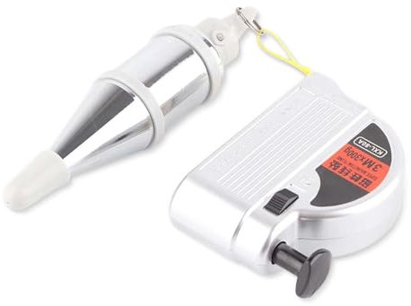 Magnetic Plumb Bob, Stretch the Line and Quickly Stabilize the Plumbob 8m / 26ft Strong Self Retracting Nylon Cord for Construction Building Line(3m)