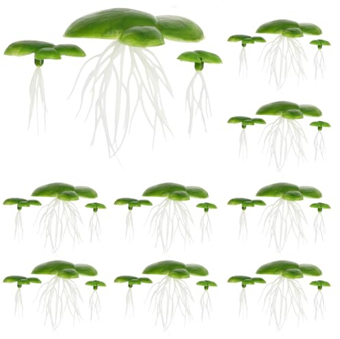 Amexo 36 Pièces Plante Artificielle Lentille D'eau, Aquarium Artificiel Décor Artificielle Lentille D'eau Aquarium Décoration Flottante pour Aquarium Décoration Flottante Plantes