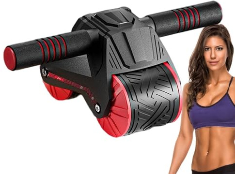 Rouleau abdominal AB, automatique Abdominal Ab Wheel - Auto Raconte deux roues ABLECTION D'EXERCICE ROLLO AB pour les femmes entraînement