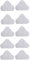 QASULER Lot de 10 tampons de Rechange en Microfibre for Balai Vapeur, for H2O Mop X5 à traînée Triangulaire Nettoyeur Vapeur Domestique