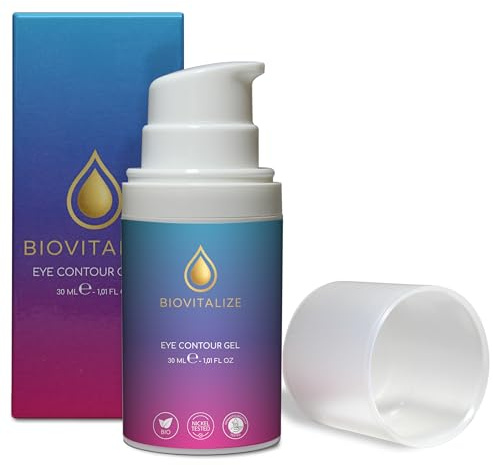 Biovitalize Gel Contorno Occhi Caffeina e Ippocastano - Trattamento Antirughe Borse e Occhiaie - Idratante Defaticante Effetto Freddo - Antiage Nichel Tested 30ml