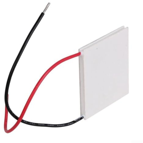 Termoelektrisk kylare 40 x 40 mm DC 12 V, snabbkylande peltier-platta för gör-det-själv-bilkylarprojekt, vit ABS-modell (TEC1-12709)
