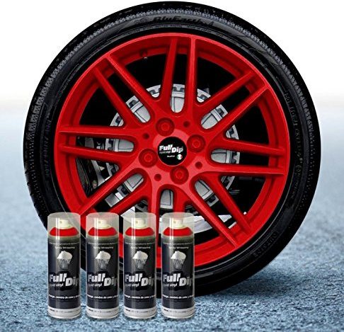 Sophisticauto 4 stycken Full Dip röd matt Pelable 400 ml