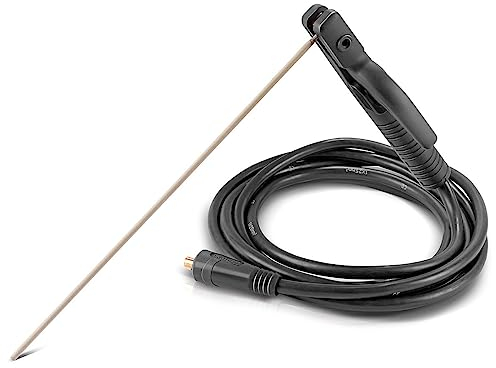 STAHLWERK MMA | ARC Elektrodenhalter bis 200 A Schweißzange | Elektrodenzange | Elektrodenklemme für Schweißgeräte inklusive 5 m Schweißkabel aus reinem Kupfer mit 25 mm² und 9 mm Stecker