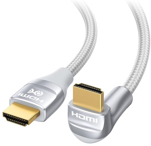 Cable Matters Cable HDMI Ultra HD 8K de 48Gbps - HDMI de ángulo Recto (Cable HDMI de 90 Grados) - 2 Metros