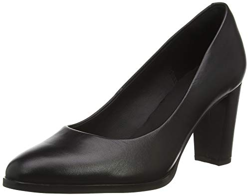 Clarks Women's Kaylin Cara 2 Pump, Black Leather, 5 UK