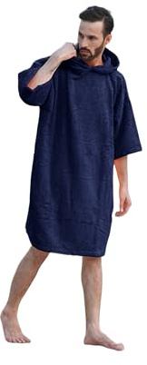 ALLEN & MATE Poncho de Surf à Capuche 100% Coton – Peignoir de Change Absorbant Plage & Piscine pour Homme et Femme