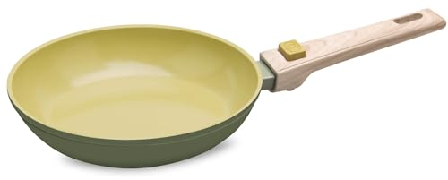 Sartén ceramica AmVegan con mango desmontable, apta para horno y todo tipo de cocinas incluso inducción