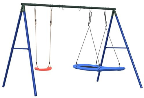 vidaXL Gungställning med gunga och drömgunga, gungställning, utomhuslekset, gungställning för barn, trädgårdsgungställning, gungställning för barn