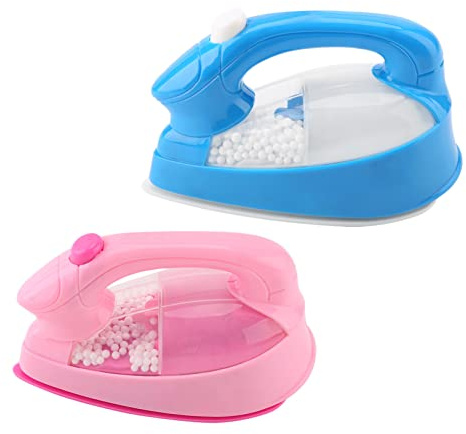 1 x Mini-Eisenbrett aus Kunststoff, Rosa, Kinder, Baby, Mädchen, PretePlay Eisenspiel, 14 x 10 x 10 cm, 1 Stück, elektrisches Bügeleisen, Kunststoff, Kinder, Baby, Mädchen