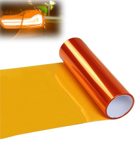 Scheinwerfer-Tönungsfolie Orange Hitzebeständig für LED-Lampen 30x120cm PVC