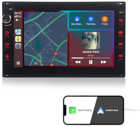 Estéreo de Coche para VW Golf 4 T5 Bora Polo Passat B5 Jetta Seat Skoda Leon 1998-2006 con Pantalla Táctil, Radio CarPlay Android Auto WiFi Bluetooth FM/RDS Canbus DSP