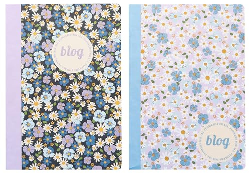 Ancor Skolbok B'LOG FLOWERS A4 linjerat 48v 90gr inlopp 2 st. 2 motiv