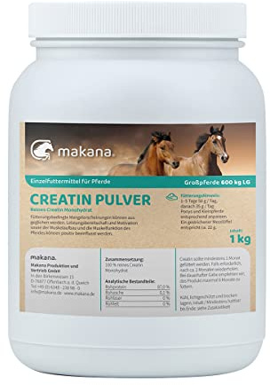 Makana Creatin (kreatin) pulver för hästar, 1 kg burk