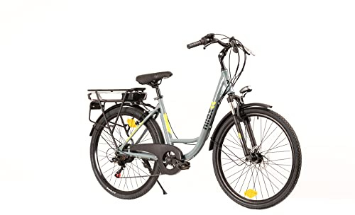 Nilox, eBike X7 f, Bicicleta Electrica Montaña;, 80 km de autonomía, hasta 25 km/h, Motor Bafang 36 V 250 W, Batería de Litio LG 36 V- 12.8 Ah, Neumáticos Semicarenados 26 x 1.75