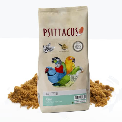 Psittacus Parrot hand-feeding 1 kg | Pappa versatile per parrocchetti, caicchi, Pyrrhura e altri pappagalli | Alimento premium per uccelli, 100% no-GMO