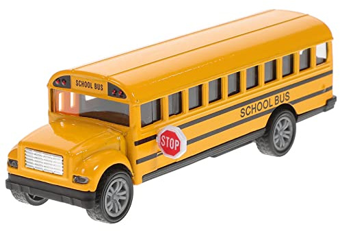 NUOBESTY Autobús Escolar De Aleación 1:32 Juguete De Tirar para Niños Pequeños Compacto Y Ligero para Desarrollo De Habilidades Motoras