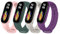 Msksjer 4 Stück Armband kompatibel mit Xiaomi Mi Band 7/Mi Band 6/Mi Band 5 /Amazfit Band 5 für Damen Herren, Weiches Silikon Sport Armbänder für Mi Band 5/6/7, Violett/Sternenlicht/Rosa/Dunkelgrün