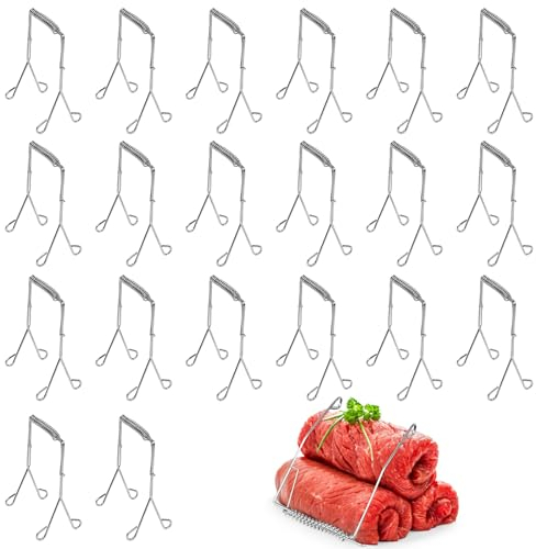 20 Stück Rouladenklammern aus Edelstahl, Wiederverwendbar Rouladennadeln oder Rouladenspieße, 304 Rostfreien Edelstahl für Die Schnelle Und Unkomplizierte Herstellung