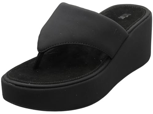 Fitflop Platfforms Toepost Womens Wedge Sandals in Black