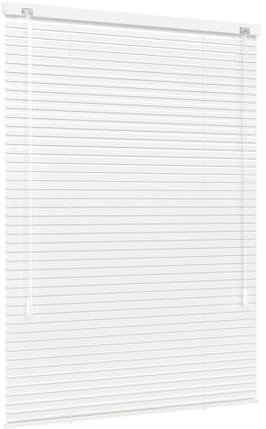 Jalousiescout Lightless Jalousie Aluminiumjalousie, Verdunkelungsrollo, Innovative Verdunkelungstechnik, Sichtschutz, ohne Bohren, 130 x 130 cm (BxH), Weiß glänzend