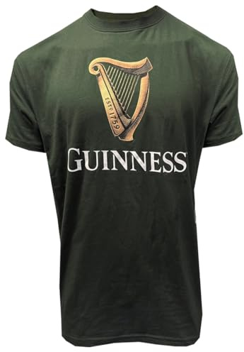 Guinness Harpa Logo T-shirt – klassisk grön irländsk öl t-shirt, grön (Bottle green), XL