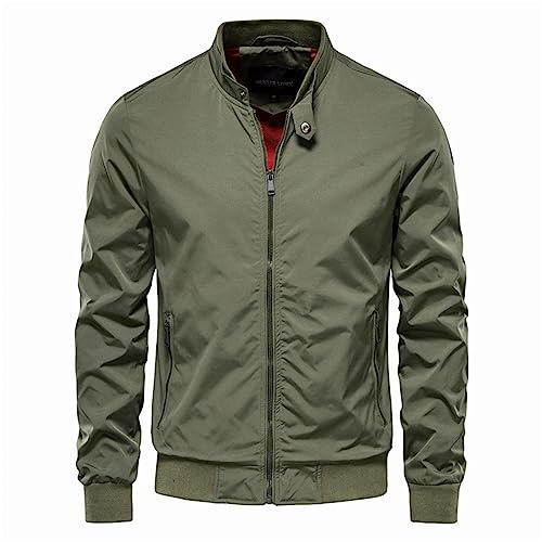 Giubbotto Uomo Primavera, Bomber Primaverile Uomo, Giubbotto Antivento Leggere Casual Giacche Bomber Jacket Cappotto Sportivo Giubbino College Giubbotto Estivo Giacca da Uomo