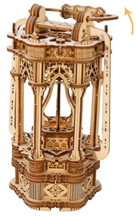 Music Park Lanterna puzzle in legno 3D lampada a LED vintage fai da te per adulti, decorazione da scrivania, accessorio per la casa regalo creativo per lui o per lei