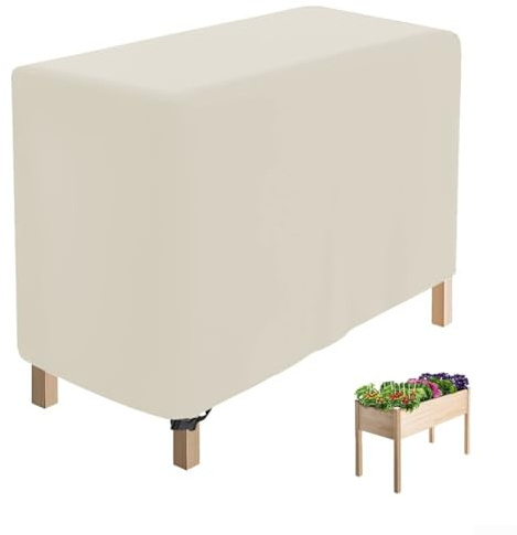 Cubierta resistente al agua para jardineras elevadas con paneles ventilados y construcción robusta para defenderse de las inclemencias del tiempo (E)