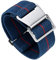 BINLUN Nylon Uhrenarmband Elastic Marinetaucher Fabric Nylon-Armbänder Stoff Militär Ersatz-armband Uhr Hakenverschluss Damen&Herren 18/20/22mm(Blau-Rot，Silberne Schnalle,20mm)