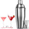 26 onzas 750 ml, Cocteleras medidores de acero inoxidable Colador de barman incorporado con tazas medidoras 15/30 ml Juego de barra de bebidas Accesorios