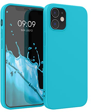 kwmobile Hülle kompatibel mit Apple iPhone 12 / iPhone 12 Pro Hülle - weiches TPU Silikon Case - Cover geeignet für kabelloses Laden - Meerblau