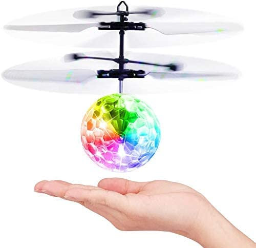 Tuko Flying Ball Toys Kids RC Flying Hover Disco Ball Remote Control Helicopter Drone Infrared Induction Gifts for Boys Girls Teenagers Indoor Outdoor Handheld Games