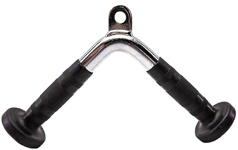 Amagogo Barra de Flexiones de Tríceps, Mango en V para Sistema de Polea de Máquina de Cables, Barra de Dominadas LAT de Agarre Estrecho, Accesorios para Máqui