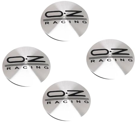 OscitY 4 Stück Auto ABS Radnabenkappen, Für M582 OZ Racing(O.D=55MM,I.D=52MM) Felgen Center Nabendeckel Radmittelkappen wasserdicht Anti-Rost Dekoration Zubehör,A