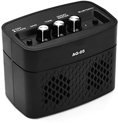YIWENG AG-05 Bluetooth elektrisk gitarrförstärkare 5 watt stereoutgång distorsion förstärkning tonkontroll 3,5 mm övervakning 6,35 mm ingång med uppladdningsbart batteri, a