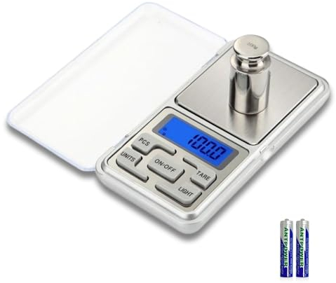 DIVID® Küchenwaage | Digitaleküchenwaage | Taschenwaage | Professionelle Waage 0,01gr-500gr | Mini Digitalwaage | Miltifunktionswaage mit LCD Display und Tara Funktion