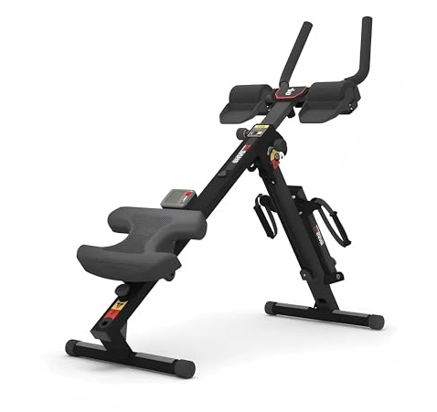 TOUSAINS 3 in 1 Rowing Machine, Ab Workout Machine with Resistance Bands, Abdominal Trainers for Full Body Workout, Fitness Foldable Equipment Rowing Cable Machine for Home Gym