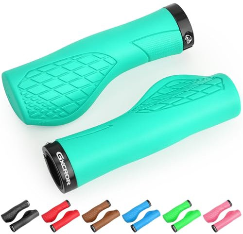 GXCROR Ergonomische Fahrradgriffe für 22,2mm Lenker-MTB Lenkergriffe Anti-Rutsch mit Dual Lock Design- Passend für Trekkingrad/Mountainbike/Rennrad