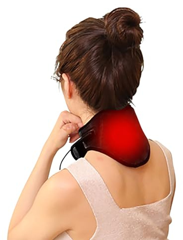 Minerve Chauffante Électrique USB Ceinture Compresse Chaude pour le Cou Thérapie Infrarouge Lointaine Protège De Cou Moxibustion Soulage Douleurs de Nuque 64 * 14 CM