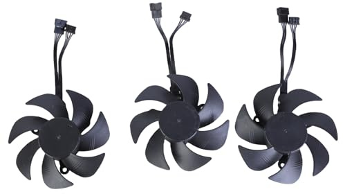 BIGULA Ventilador de refrigeración GPU de 80 mm de alta eficiencia PLA09215S12H para tarjeta gráfica RTX3060 de 4 pines, ventilador de tarjeta gráfica de escritorio de funcionamiento silencioso