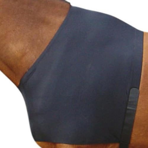 Vilgftyiet Anti-Rub Equestrian Stretch Vest for Horse, Shoulder and Chest Protector, Breathable Elastic Blanket with Spandex Fabric, 70x60 cm, Black