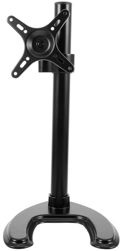 LABRIMP Support de Table pour Téléviseur 14-27 Pouces, Pied de Meuble TV Réglable sans Perçage, Base Stable Compatible Écran LCD LED, Support de Fixation Polyvalent pour Salon ou Bureau