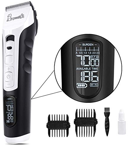 pecute Tierhaarschneider Hunde Schermaschine Hunde Katzen Timmer Haarschneider Haustier Grooming Clipper Kits Langhaar Haarschneidemaschine für Katze Hunde
