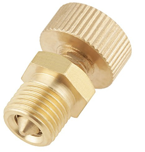 Air Bleed Valve, Brass Air Bleed Valve Screw for High Pressure Electric Pump Wear High Temperature High Pressure 1pc