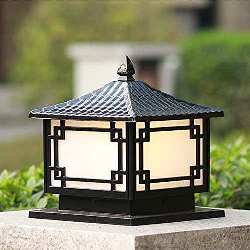 Antik svart väglampa utomhus retro E27 gjiten aluminium vattentäta sockellampa
