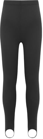 Zaldita Kinder Mädchen Leggings Sport Lang Steigbügelleggings Trainingshose mit Steigbügel Strumpfhose Training Ballett Workout Schwarz 98-116